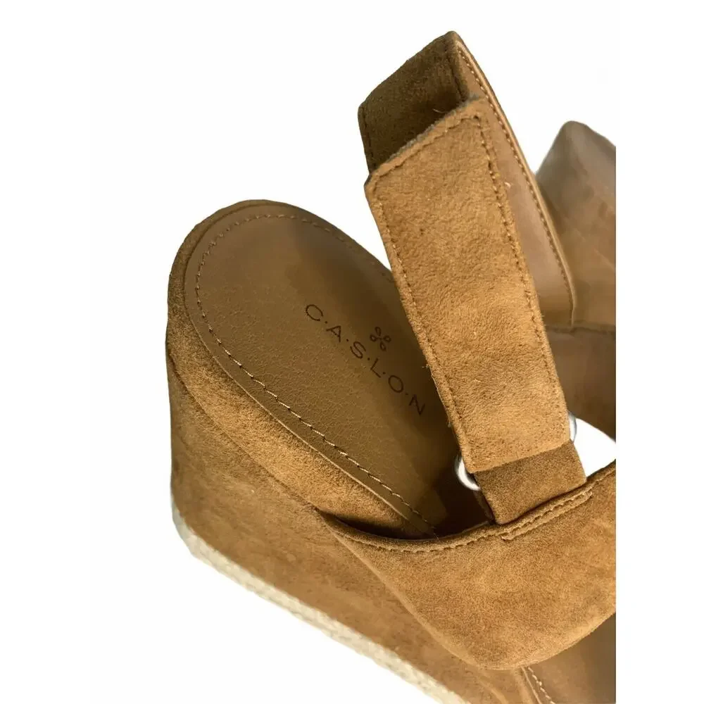 Caslon Jillien Wedge Sandal brown 9M‎ NEW $100